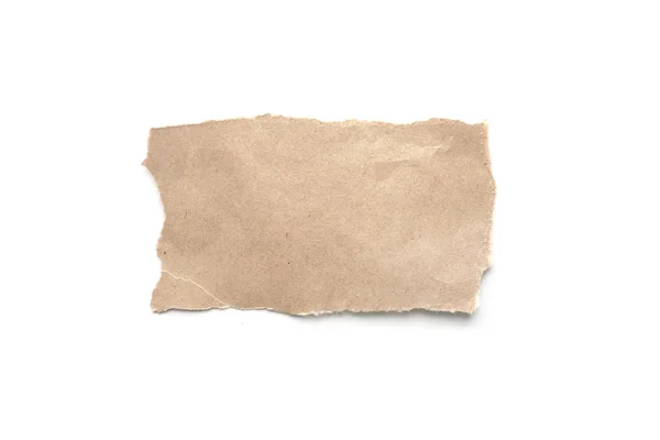 Ripped Vintage Paper Background Torn Brown Paper White Area Copy — Stock Photo, Image