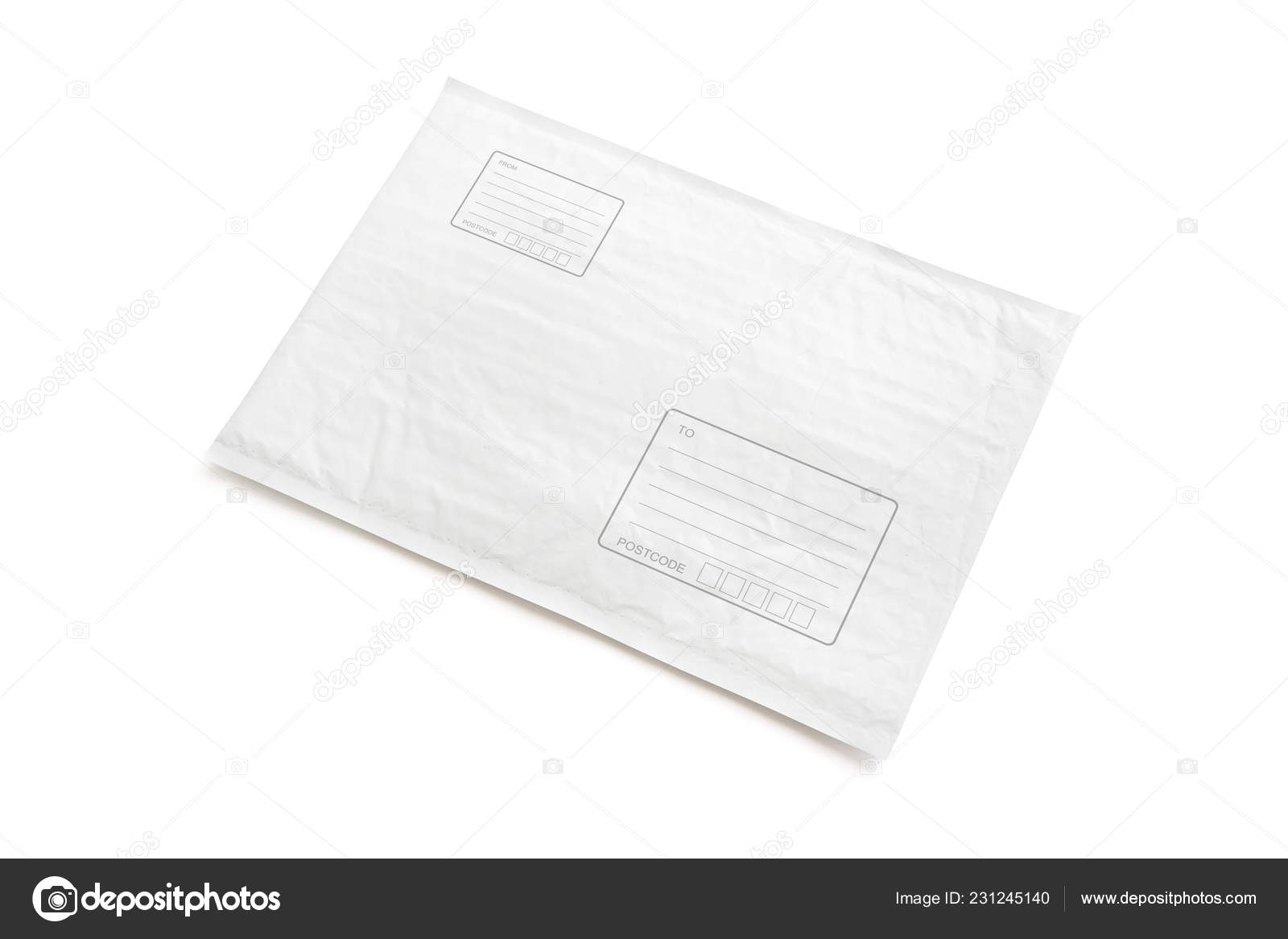 White Postal Package Area Write Address Plastic Parcel Object