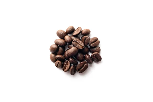 Koffiebonen Geïsoleerd Witte Achtergrond — Stockfoto
