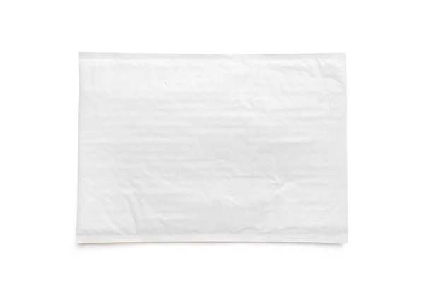 Paquete Postal Blanco Fondo Objeto Paquete Plástico Para Publicidad Compras —  Fotos de Stock