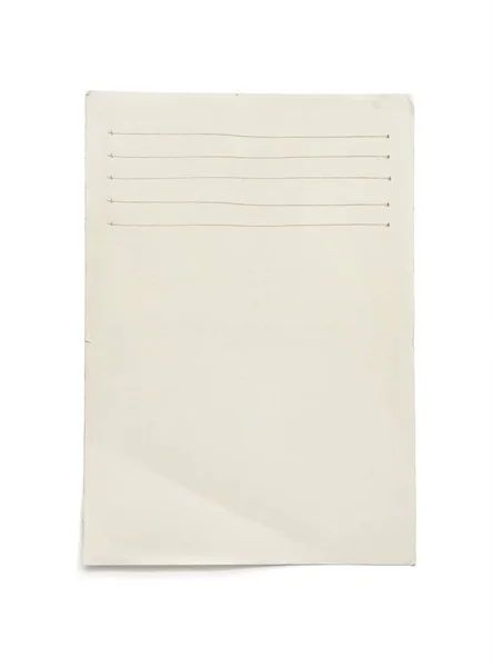 Szorstki Pusty Papier Białym Tle Białym Tle Ścieżką Przycinającą Tekstura — Zdjęcie stockowe