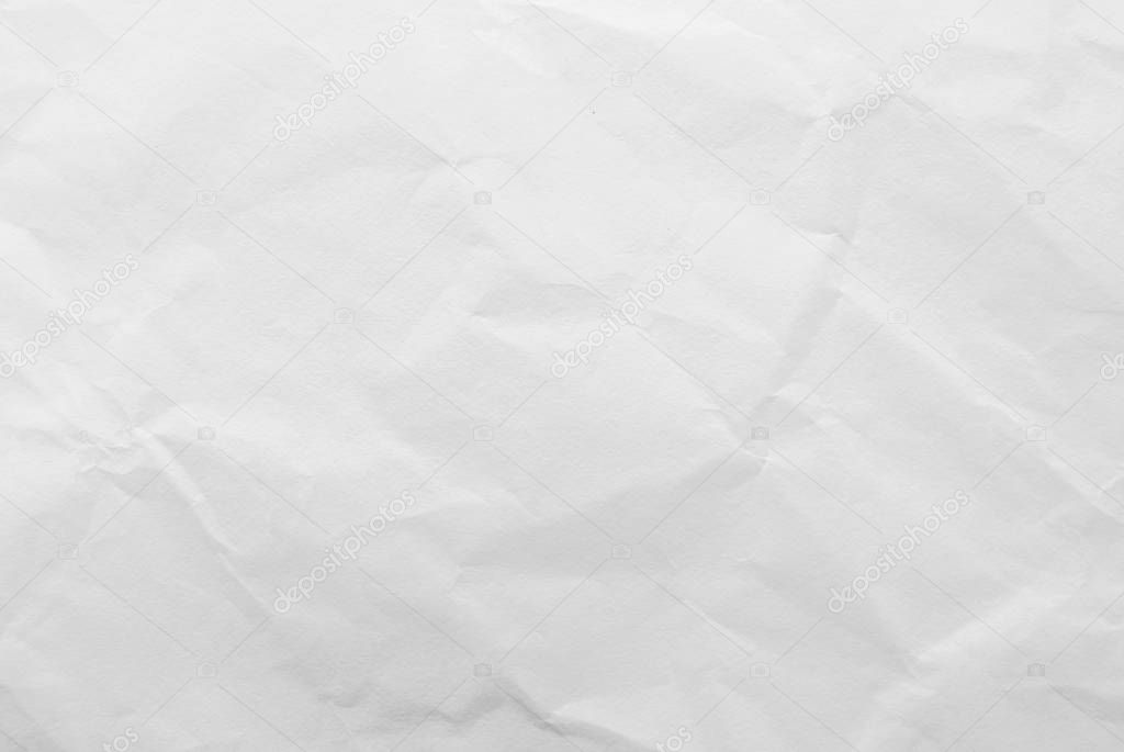 White crumpled paper texture background. Close-up image.