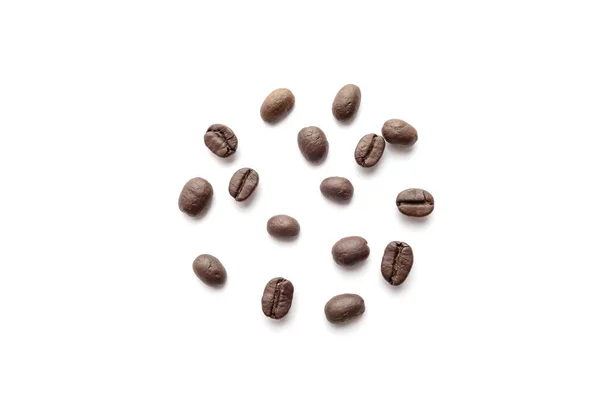 Coffee Beans Isolated White Background Close Image — Stock Photo, Image