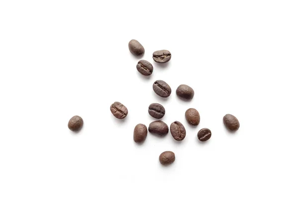 Coffee Beans Isolated White Background Close Image — Stock Photo, Image