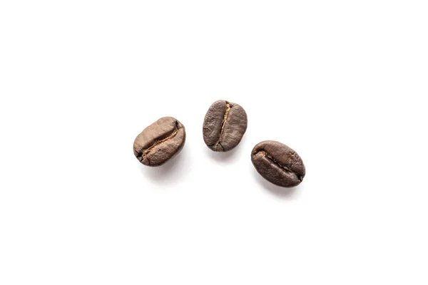 Coffee Beans Isolated White Background Close Image — Stock Photo, Image