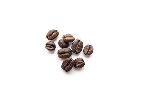 Coffee Beans Isolated White Background Close Image — Stock Photo, Image