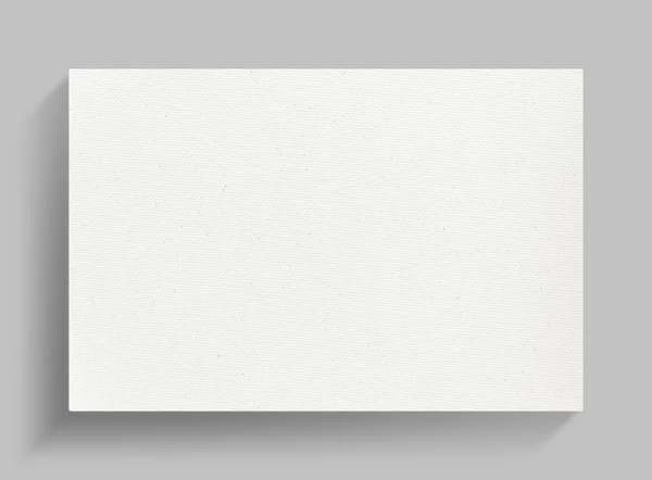 White Canvas Frame Gray Wall Background Soft Shadow — Stock Photo, Image