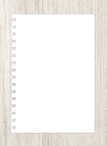 Feuille Papier Blanc Sur Bois Pour Fond Entreprise — Photo