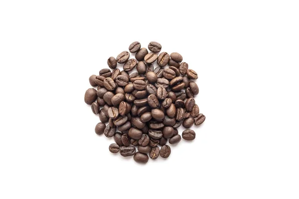 Roasted Coffee Beans Isolated White Background Close Image — Stock Photo, Image