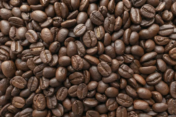 Rostade Kaffe Bönor För Bakgrunden Närbild Bild — Stockfoto