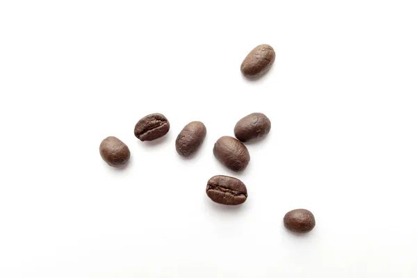 Coffee Beans Isolated White Background Close Image — Stock Photo, Image