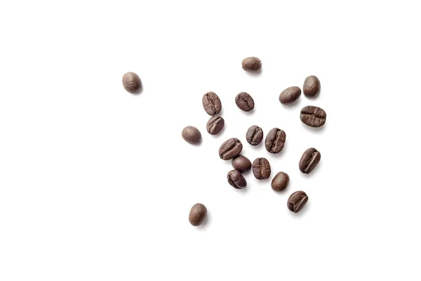 白い背景で隔離のコーヒー豆 クローズ アップ画像 — ストック写真
