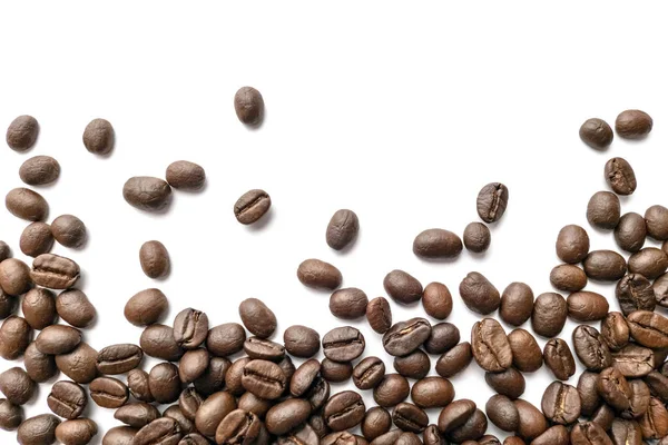 Roasted Coffee Beans White Background Close Image — Stock Photo, Image