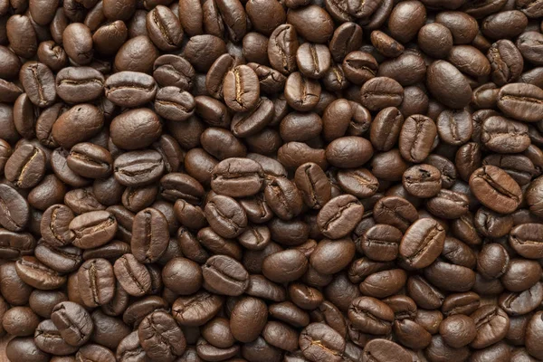 Rostade Kaffe Bönor För Bakgrunden Närbild Bild — Stockfoto