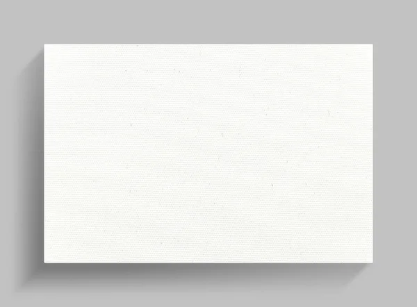 White Canvas Frame Gray Wall Background Soft Shadow — Stock Photo, Image