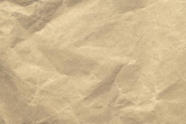 Arkaplan için kahverengi buruşmuş kağıt dokusu.