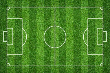 Futbol sahası veya futbol sahası arka plan için. Yeşil çim mahkeme için spor oyunu oluşturmak.