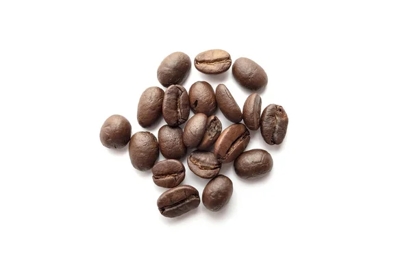 Coffee Beans Isolated White Background Close Image — Stock Photo, Image