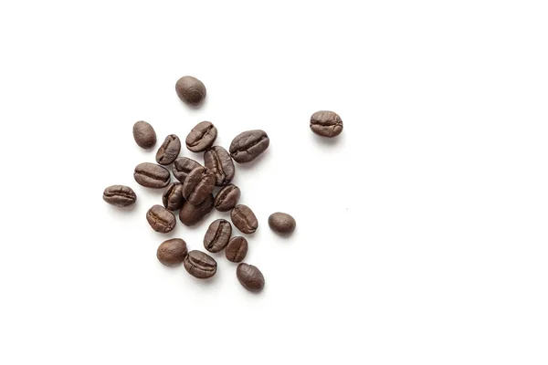 Koffiebonen Geïsoleerd Een Witte Achtergrond Close Beeld — Stockfoto