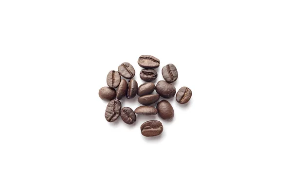 Roasted Coffee Beans Isolated White Background Close Image — Stock Photo, Image