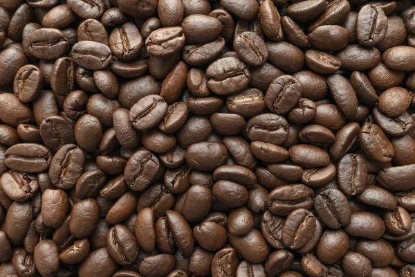 Rostade Kaffe Bönor För Bakgrunden Närbild Bild — Stockfoto
