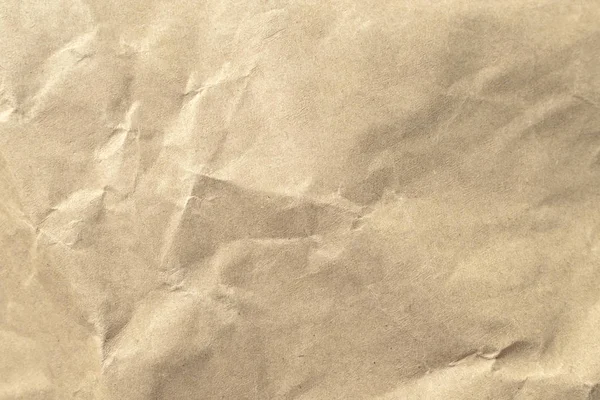 Arkaplan Için Kahverengi Buruşmuş Kağıt Dokusu — Stok fotoğraf