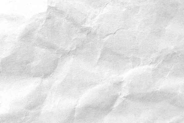 White crumpled paper texture background. Close-up image.