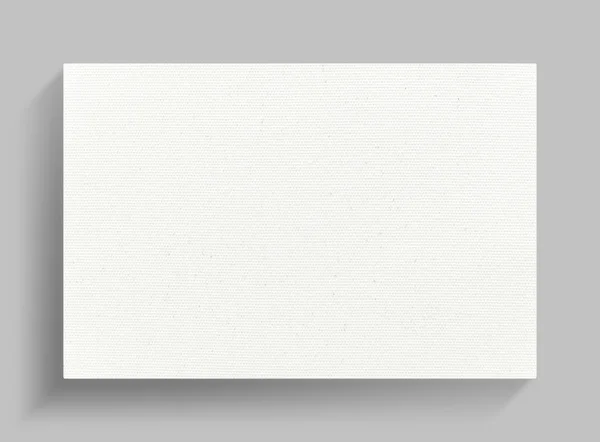 Yumuşak Gölge Gri Duvar Zemin Üzerine Beyaz Tuval Çerçeve — Stok fotoğraf