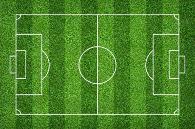 Futbol sahası veya futbol sahası arka plan için. Yeşil çim mahkeme için spor oyunu oluşturmak.