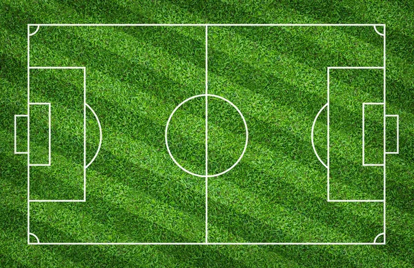 Fußballplatz Oder Fußballplatz Als Hintergrund Grüner Rasen Platz Für Sport — Stockfoto