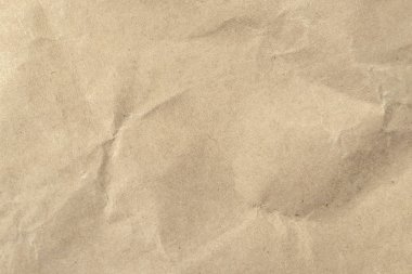 Arkaplan için kahverengi buruşmuş kağıt dokusu.