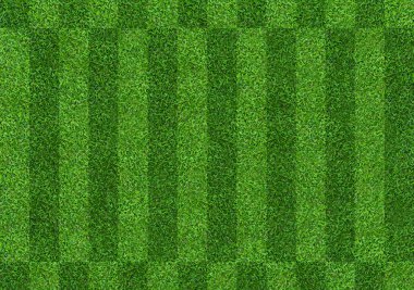 Futbol ve futbol spor için yeşil çim alan arka plan. Yeşil çim desen ve doku arka plan. Yakın çekim yansıma.