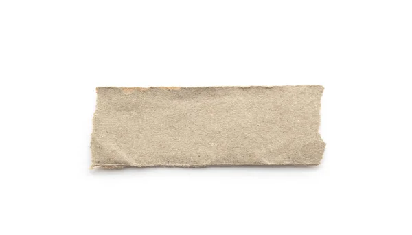 Bastelstift Aus Recyclingpapier Auf Weißem Hintergrund Braunes Papier Zerrissene Oder — Stockfoto