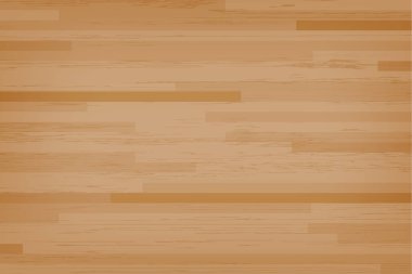Parke akçaağaç basketbol mahkeme kat yukarıdan izlendi. Ahşap zemin desen ve doku. Vektör çizim.