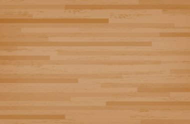 Parke akçaağaç basketbol mahkeme kat yukarıdan izlendi. Ahşap zemin desen ve doku. Vektör çizim.