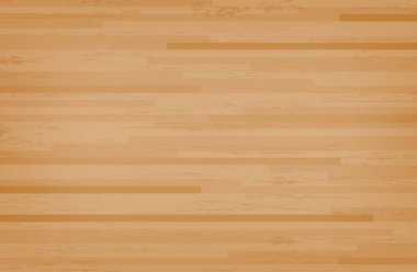 Parke akçaağaç basketbol mahkeme kat yukarıdan izlendi. Ahşap zemin desen ve doku. Vektör çizim.