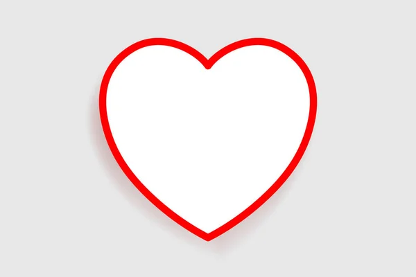 Símbolo Corazón Rojo Abstracto Para Día San Valentín Con Área — Archivo Imágenes Vectoriales