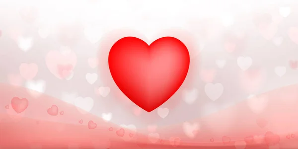 抽象红色的心背景为情人节和婚礼卡片与甜蜜和浪漫的时刻 向量例证设计 — 图库矢量图片