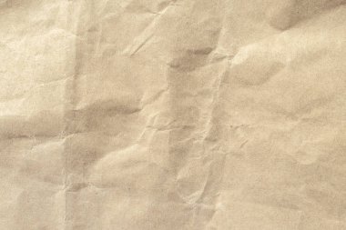 Arkaplan için kahverengi buruşmuş kağıt dokusu.