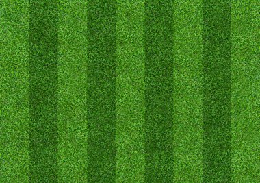 Futbol ve futbol spor için yeşil çim alan arka plan. Yeşil çim desen ve doku arka plan. Yakın çekim yansıma.
