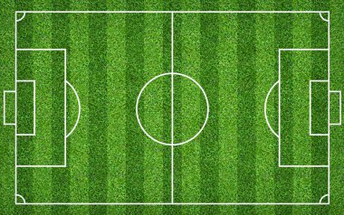 Futbol sahası veya futbol sahası arka plan için. Yeşil çim mahkeme için spor oyunu oluşturmak.