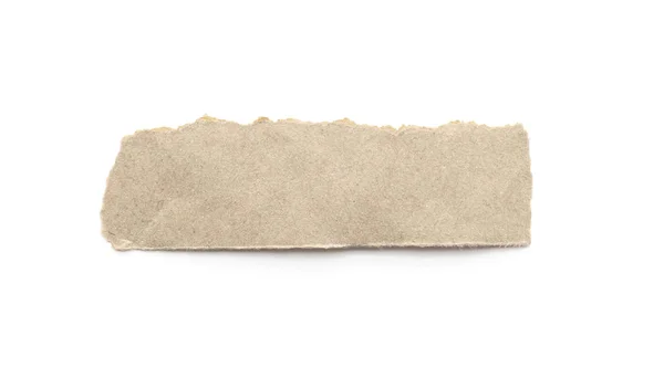 Recyklované Papírové Řemeslo Drží Bílém Pozadí Hnědý Papír Roztrhaný Nebo — Stock fotografie