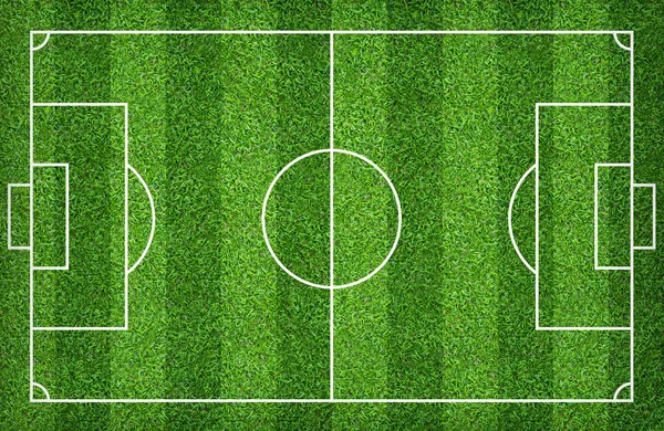 Fotbollsplan Eller Fotbollsplan För Bakgrunden Grön Gräsmatta Domstolen För Skapa — Stockfoto