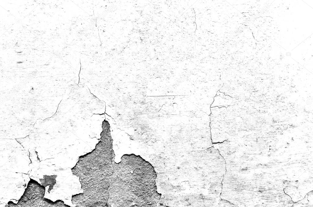 Texture black and white abstract grunge style. Vintage abstract texture of old surface. Pattern and texture of cracks, scratches and chips.