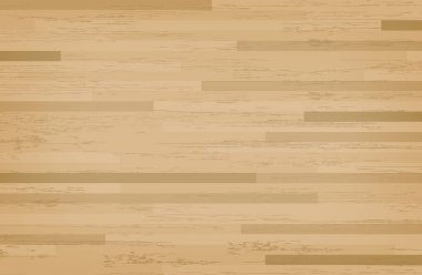 Parke akçaağaç basketbol mahkeme kat yukarıdan izlendi. Ahşap zemin desen ve doku. Vektör çizim.