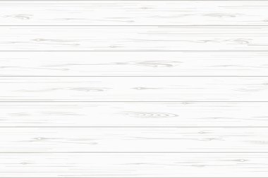 Beyaz ahşap tahta doku arka plan için. Vektör çizim.