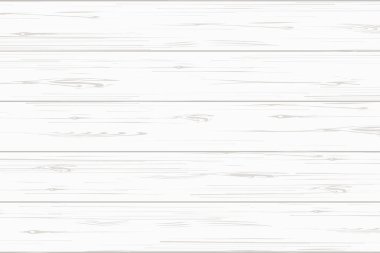 Beyaz ahşap tahta doku arka plan için. Vektör çizim.