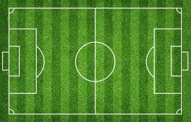 Futbol sahası veya futbol sahası arka plan için. Yeşil çim mahkeme 