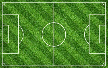 Futbol sahası veya futbol sahası arka plan için. Yeşil çim mahkeme 