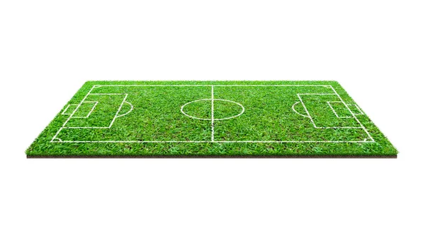 Футбольне поле ізольоване на білому тлі з відсіканням — стокове фото